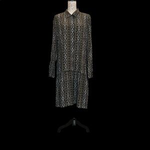 Lafayette 148 gorgeous rich colored drop waist dress size XL -